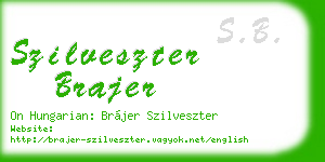 szilveszter brajer business card